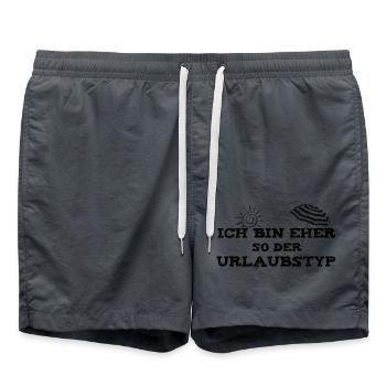 Ich bin eher so der Urlaubstyp - Badeshorts - Anthrazit - Vorne - AI Model Male 185 light (185cm)