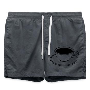 Coffee Cup - Badeshorts - Anthrazit - Vorne - AI Model Male 185 light (185cm)
