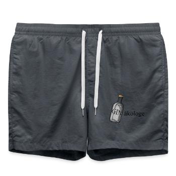 GINäkologe Gin und Tonic Wortspiel - Badeshorts - Anthrazit - Vorne - AI Model Male 185 light (185cm)