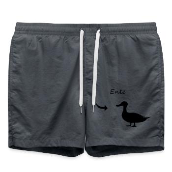 Ente - Badeshorts - Anthrazit - Vorne - AI Model Male 185 light (185cm)