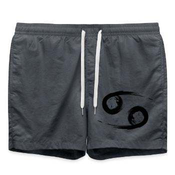 Krebs Cancer Sternzeichen Design Symbol Schwarz - Swim Trunks - anthracite - Front - AI Model Male 185 light (185cm)