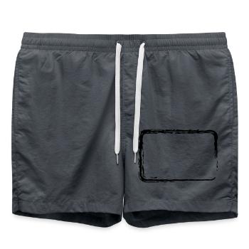Brush stroke frame - Swim Trunks - anthracite - Front - AI Model Male 185 light (185cm)