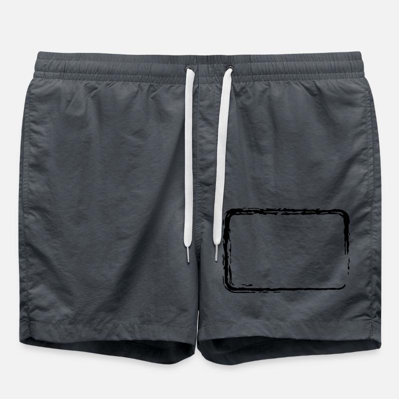 Brush stroke frame - Swim Trunks - anthracite