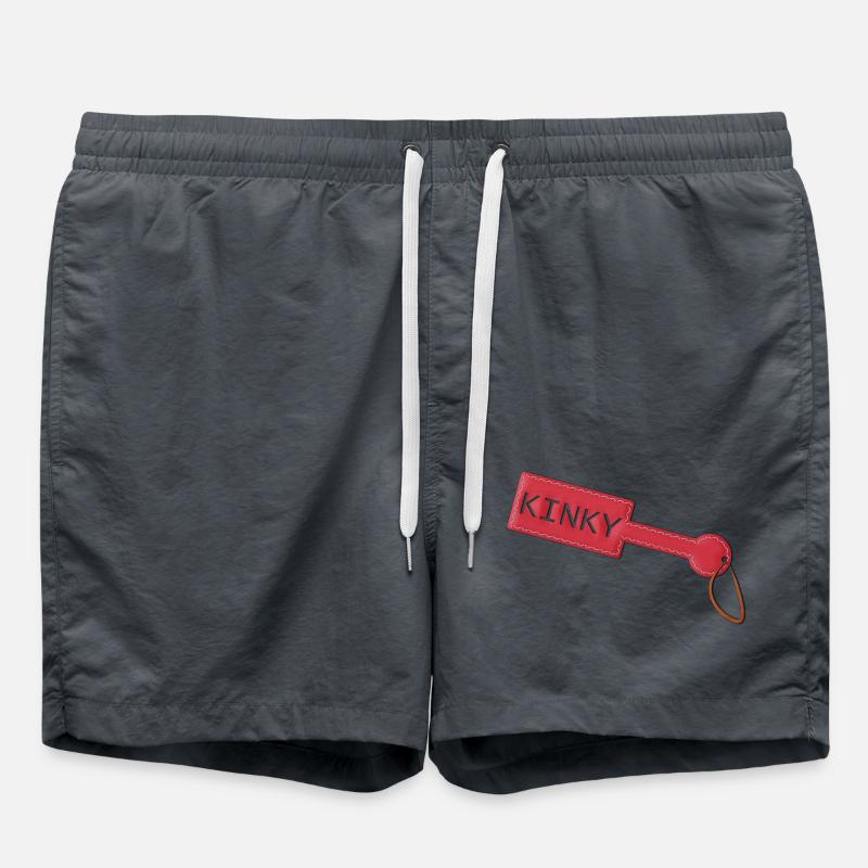 Kinky paddle BDSM leather - Swim Trunks - anthracite
