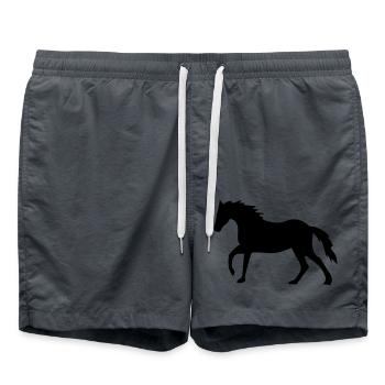 Pferd - Badeshorts - Anthrazit - Vorne - AI Model Male 185 light (185cm)