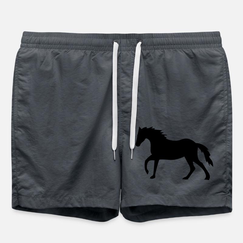 cheval - Short de bain - charbon
