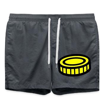 Coin design - Swim Trunks - anthracite - Front - AI Model Male 185 light (185cm)