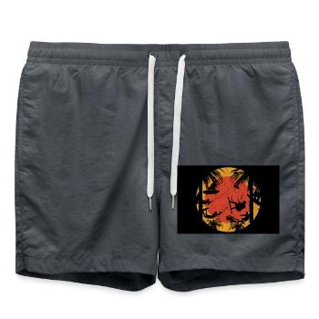 Kitesurfing at sunset Logo - Badeshorts - Anthrazit - Vorne - AI Model Male 185 light (185cm)