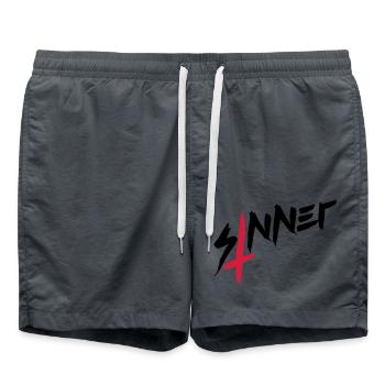 Sinner cross à l'envers - Short de bain - charbon - Devant - AI Model Male 185 light (185cm)
