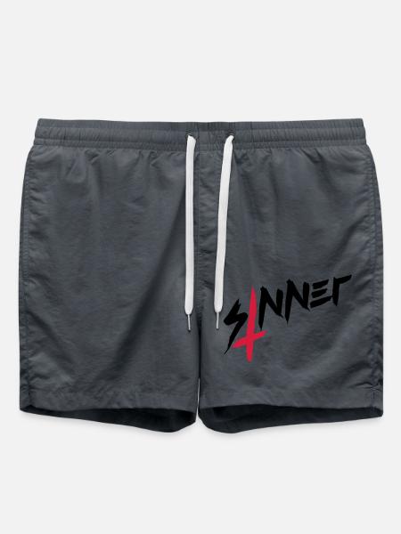 Sinner cross upside down - Swim Trunks - anthracite
