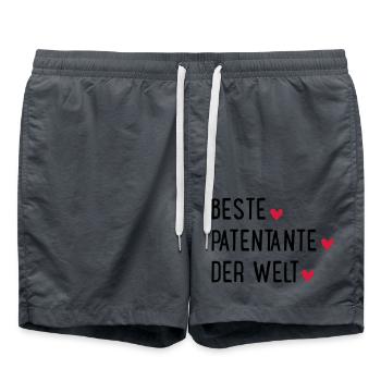 Beste Patentante der Welt - Badeshorts - Anthrazit - Vorne - AI Model Male 185 light (185cm)