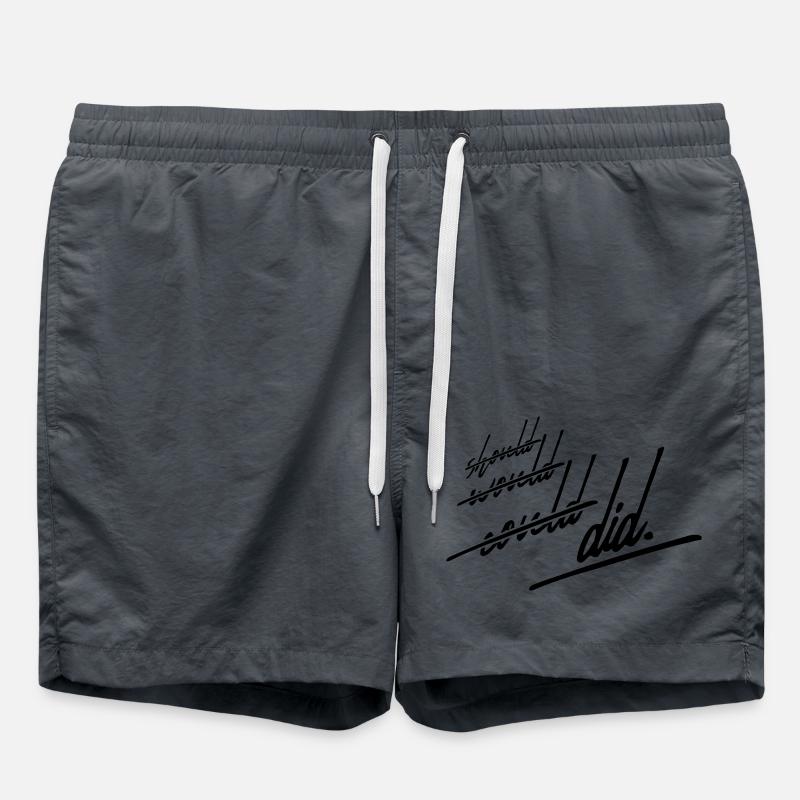 Did Should Would - Badeshorts - Anthrazit