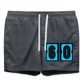 60 YEARS. 60th ANNIVERSARY. ANNIVERSARY 60 YEARS. 60 - Swim Trunks - anthracite - Front - AI Model Male 185 light (185cm)