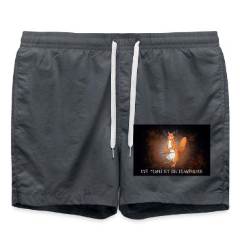 Le diable est un écureuil d’horreur Halloween - Short de bain - charbon - Devant - AI Model Male 185 light (185cm)