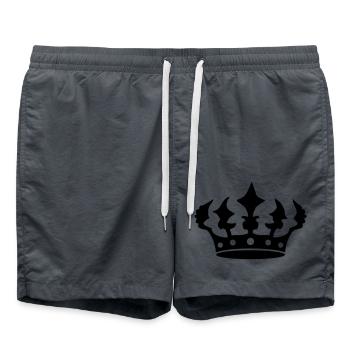 Conception de couronne dentelée - Short de bain - charbon - Devant - AI Model Male 185 light (185cm)