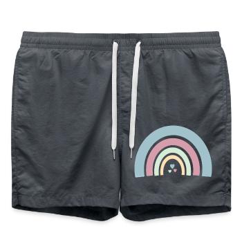 Regenbogen - Badeshorts - Anthrazit - Vorne - AI Model Male 185 light (185cm)