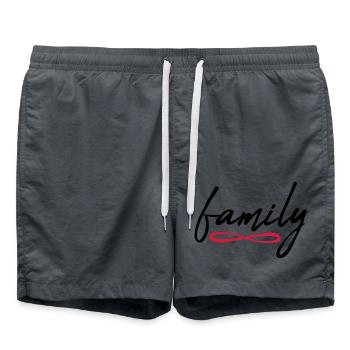 Family Infinite Symbol - Swim Trunks - anthracite - Front - AI Model Male 185 light (185cm)