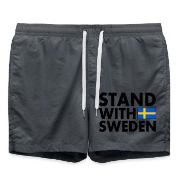 Schweden - Badeshorts - Anthrazit - Vorne - AI Model Male 185 light (185cm)