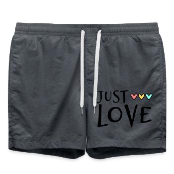 JUST MARRIED. VIVE LES MARIES. EVJF - Short de bain - charbon - Devant - AI Model Male 185 light (185cm)