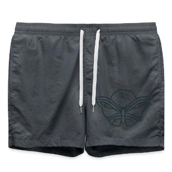 Nachtmondmotte mit Augen - Badeshorts - Anthrazit - Vorne - AI Model Male 185 light (185cm)