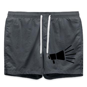 Symbole de la parole forte du mégaphone - Short de bain - charbon - Devant - AI Model Male 185 light (185cm)