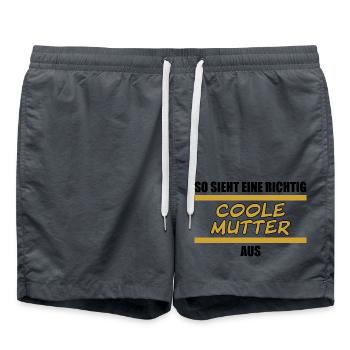 so sieht eine richtig coole Mutter aus black - Badeshorts - Anthrazit - Vorne - AI Model Male 185 light (185cm)