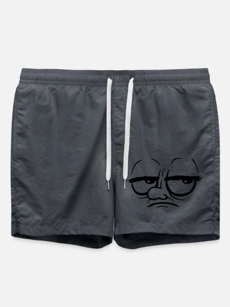 Eyes rolling cartoon annoyed - Swim Trunks - anthracite