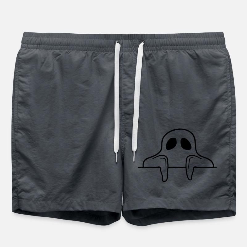 Comic Geist hinter Mauer - Badeshorts - Anthrazit