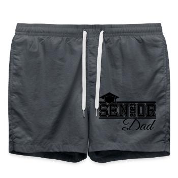 Senior 2023 Vater Stolzer Vater des Absolventen - Badeshorts - Anthrazit - Vorne - AI Model Male 185 light (185cm)