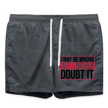 I may be wrong - Swim Trunks - anthracite - Front - AI Model Male 185 light (185cm)