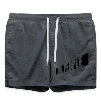 ew people funny quote - Swim Trunks - anthracite - Front - AI Model Male 185 light (185cm)