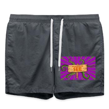 Willkommen am See Gruselig - Badeshorts - Anthrazit - Vorne - AI Model Male 185 light (185cm)