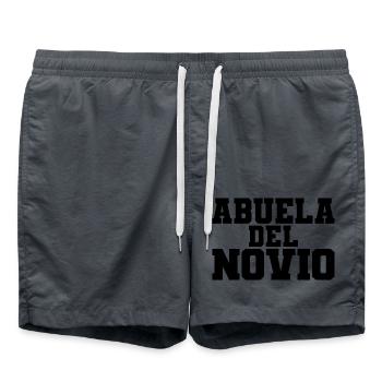 Abuela del Novio Groom's Grandmother Wedding Gift - Swim Trunks - anthracite - Front - AI Model Male 185 light (185cm)