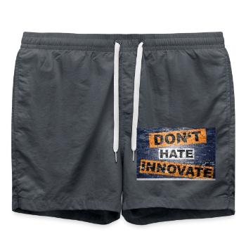 hassen Sie nicht innovate Say Lettering Graffiti - Badeshorts - Anthrazit - Vorne - AI Model Male 185 light (185cm)