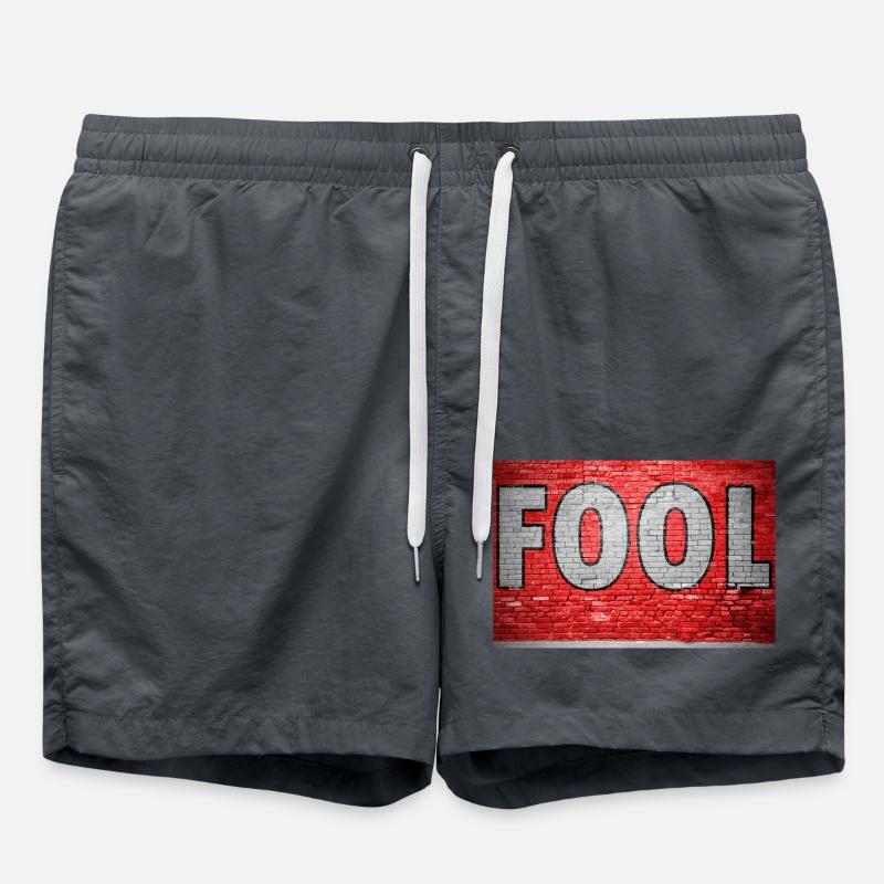 Fool Graffiti - Swim Trunks - anthracite
