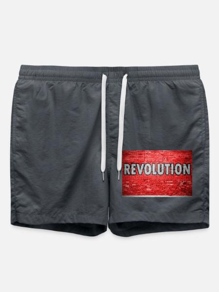 Revolution Brick Wall Graffiti - Swim Trunks - anthracite