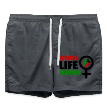 Women life freedom - Short de bain - charbon - Devant - AI Model Male 185 light (185cm)