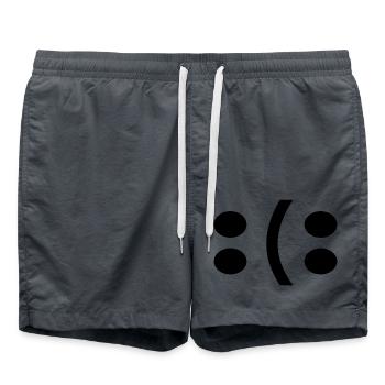 Motivation Du entscheidest Glücklich oder Traurig - Badeshorts - Anthrazit - Vorne - AI Model Male 185 light (185cm)
