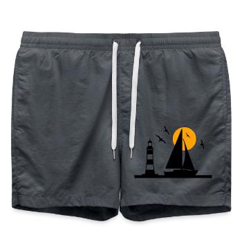 Voile - Short de bain - charbon - Devant - AI Model Male 185 light (185cm)