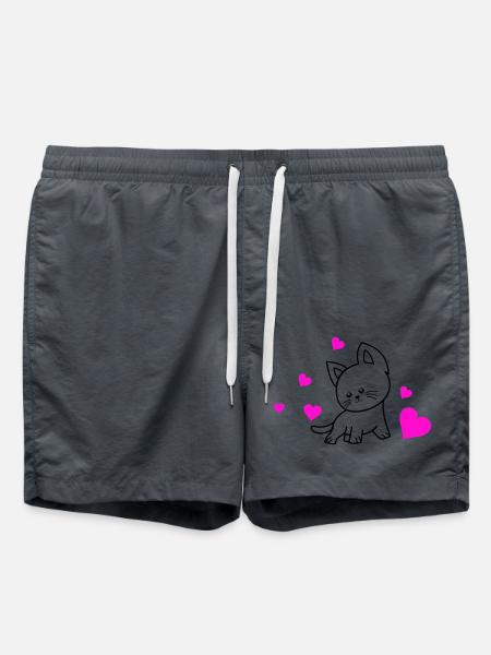 Cat Love 01 - Swim Trunks - anthracite