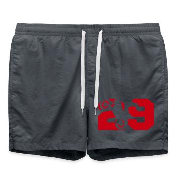 Moto 29 biker - Swim Trunks - anthracite - Front - AI Model Male 185 light (185cm)