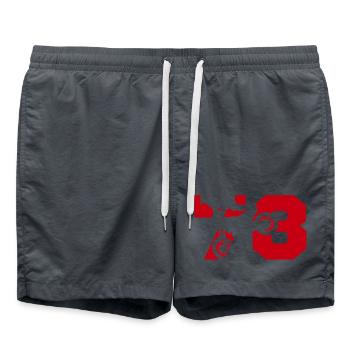 Moto 78 biker - Swim Trunks - anthracite - Front - AI Model Male 185 light (185cm)