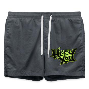 heey du - Begrüsung - Badeshorts - Anthrazit - Vorne - AI Model Male 185 light (185cm)