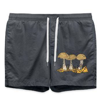 Pilze - Badeshorts - Anthrazit - Vorne - AI Model Male 185 light (185cm)