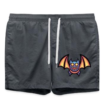 Bat Halloween Funny Funny - Swim Trunks - anthracite - Front - AI Model Male 185 light (185cm)