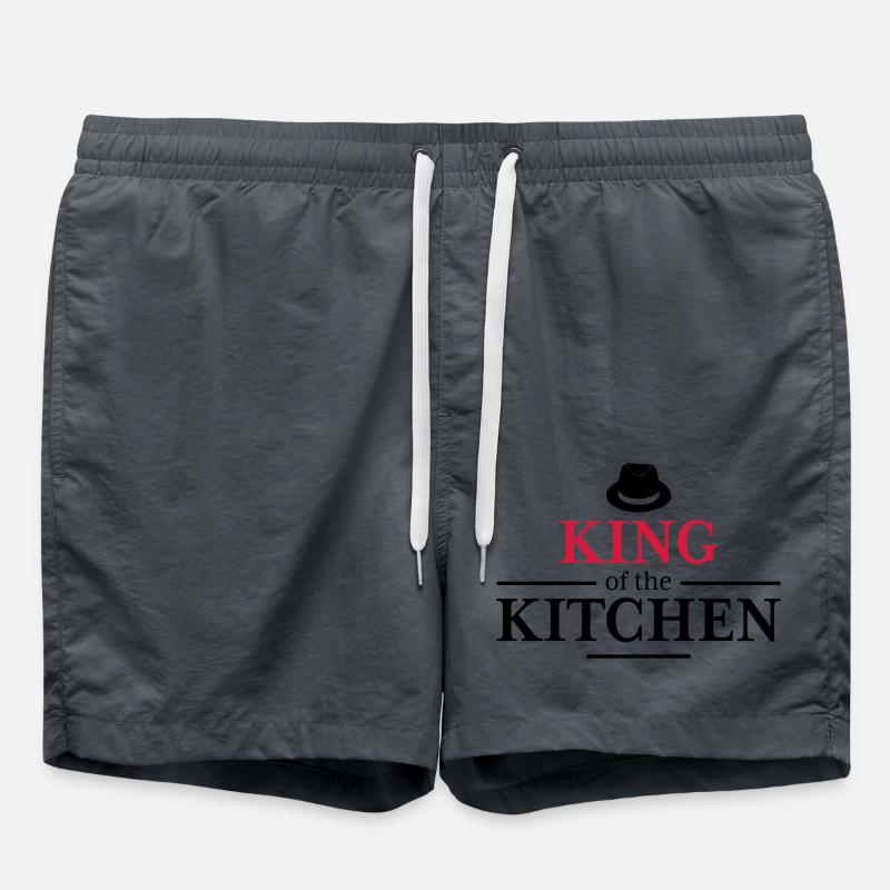 Men's Cooking Apron - Swim Trunks - anthracite