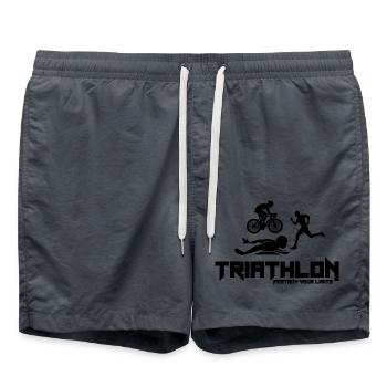 Triathlon Course à pied Natation Cyclisme - Short de bain - charbon - Devant - AI Model Male 185 light (185cm)