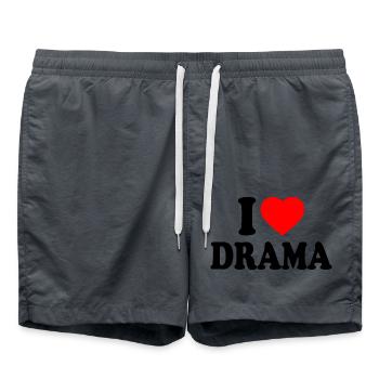 I love drama - Short de bain - charbon - Devant - AI Model Male 185 light (185cm)