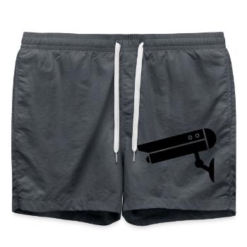 kamera icon - Badeshorts - Anthrazit - Vorne - AI Model Male 185 light (185cm)