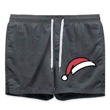 Chapeau de Père Noël - Short de bain - charbon - Devant - AI Model Male 185 light (185cm)